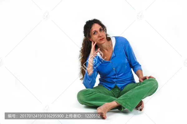 迷人的中年婦女。