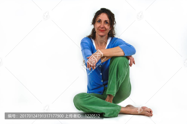 迷人的中年婦女。