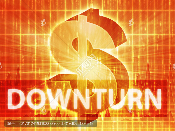 低迷的金融插圖