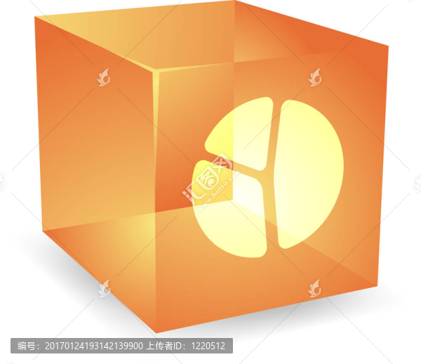餅圖立方體圖標
