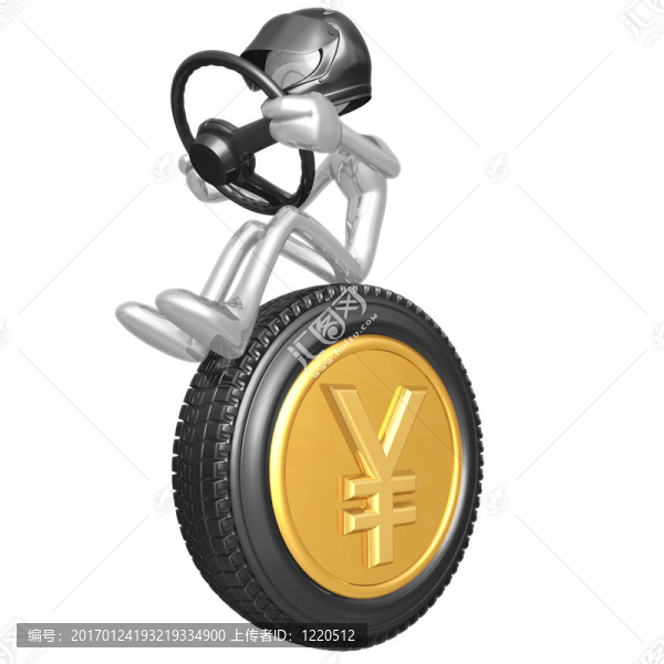 日元貨幣的賽車