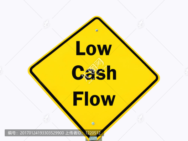 黃色現(xiàn)金流警示標(biāo)志隔離