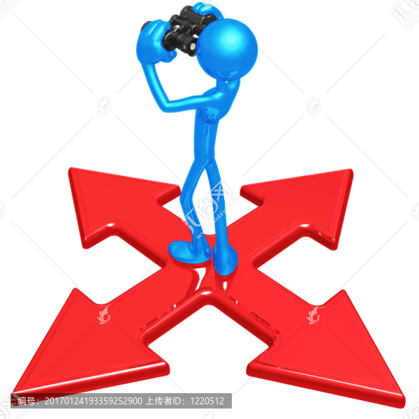 透過望遠(yuǎn)鏡在十字路口