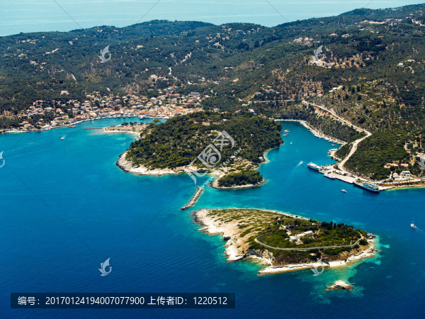 Gaios；Paxos島；希臘；航空