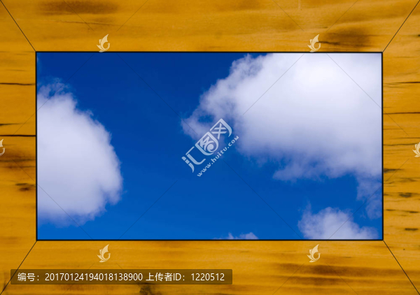藍色天空的相框