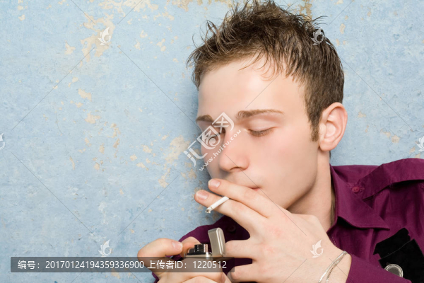 帶香煙的年輕人肖像