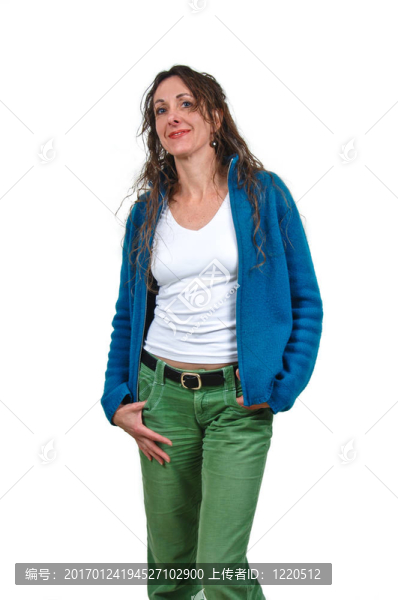 迷人的中年婦女。
