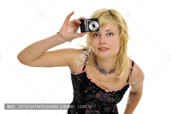 相機(jī)的金發(fā)模特-匯圖網(wǎng) www.fosd68.com 相機(jī)的金發(fā)模特