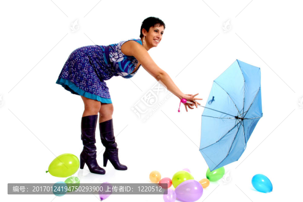 打著雨傘的女人