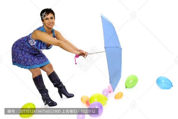 打著雨傘的女人