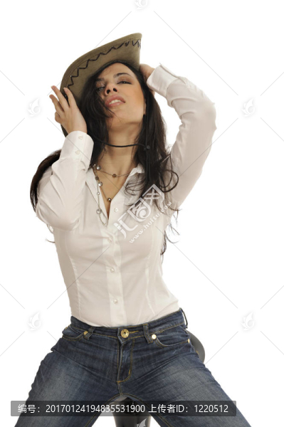 可愛的女牛仔