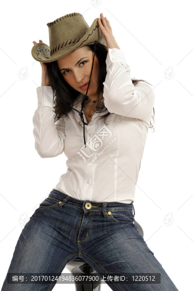 可愛的女牛仔