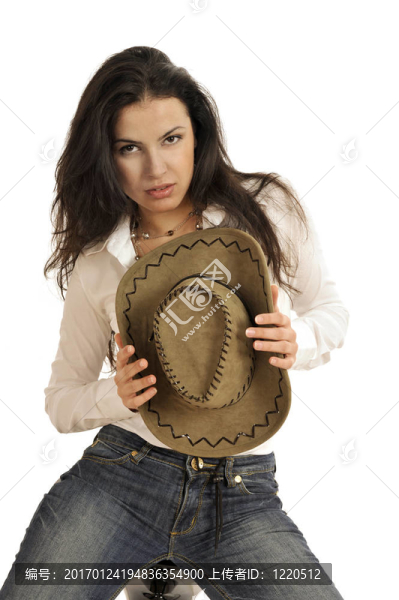 可愛的女牛仔