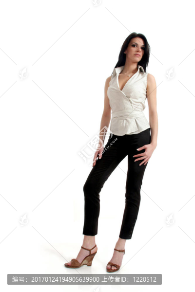 休閑的女士