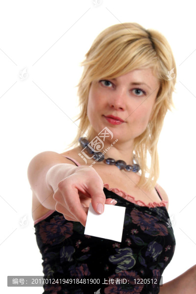 帶名片的女人。