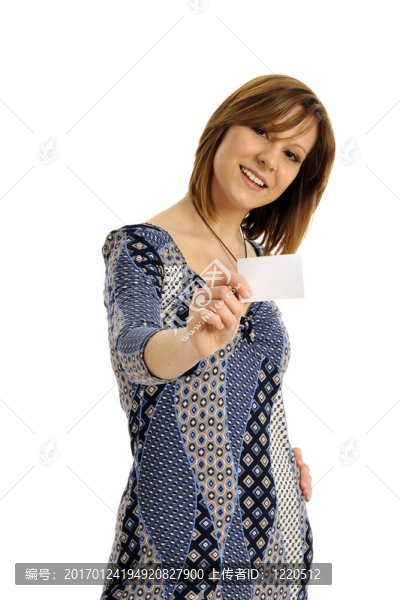 帶名片的女人。