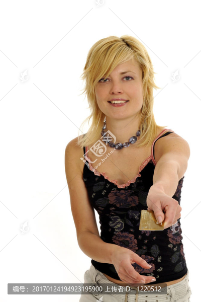 帶名片的女人。
