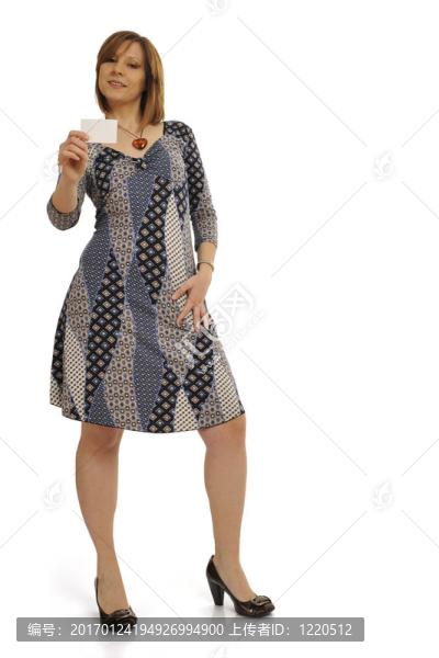 帶名片的女人。