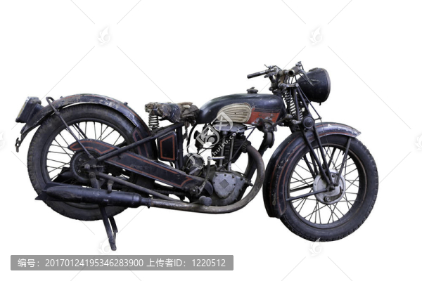 舊的摩托車