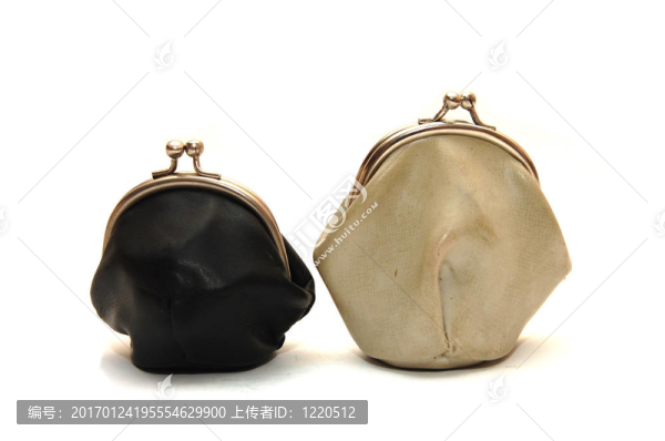 兩個老錢包-白色和黑色