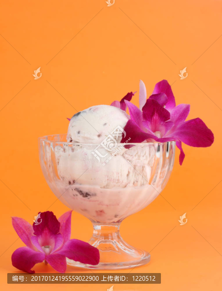 冰淇淋和蘭花