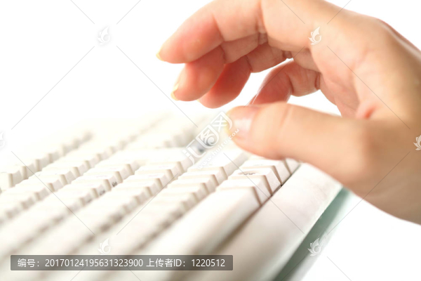 女孩打字