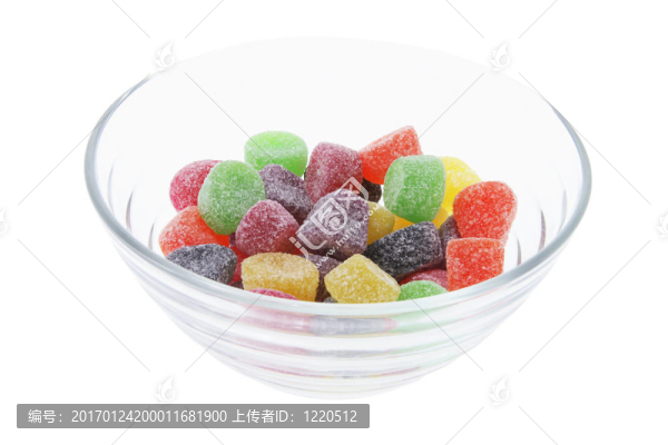 在玻璃碗里的糖果
