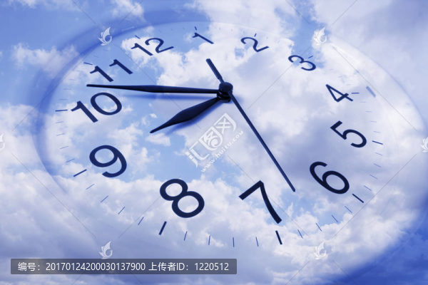 墻上的時鐘和天空