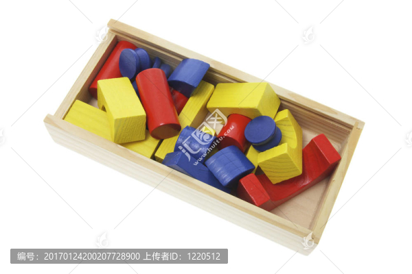 盒子里的木制積木