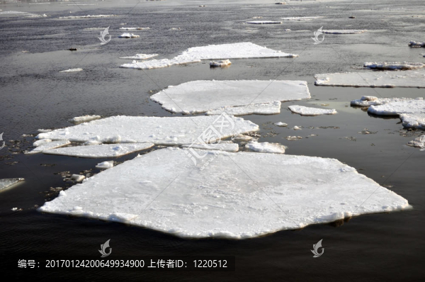 河流中的冰塊