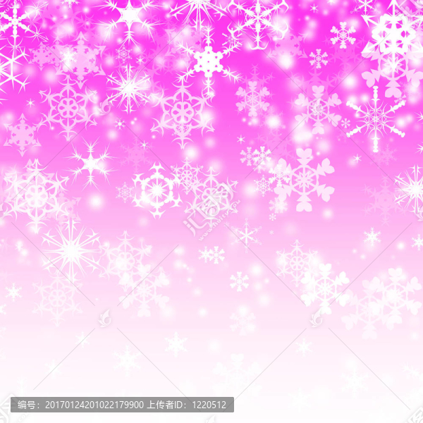 粉紅色背景上的雪花