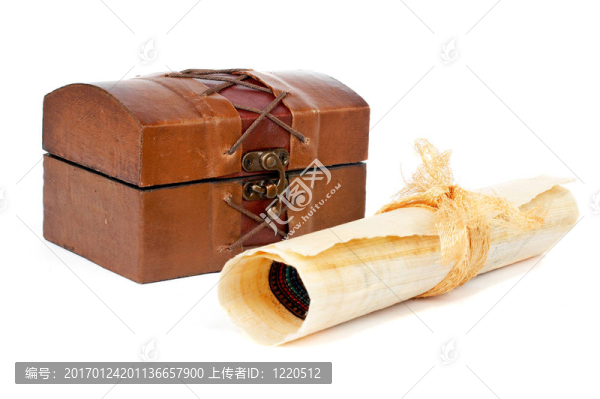 寶箱和紙草書卷