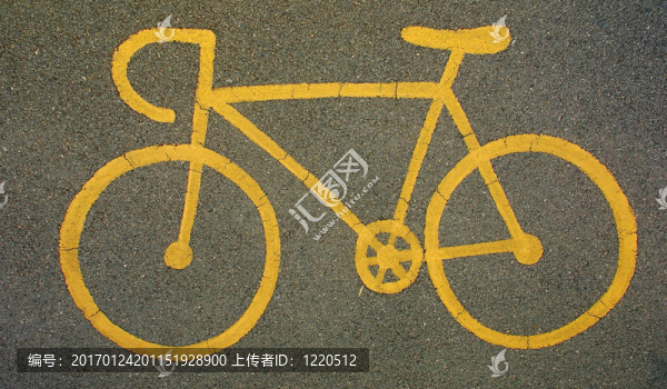 黃色的自行車標(biāo)志