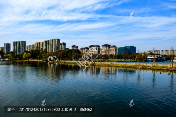 冬季日湖公園,湖泊,寧波日湖