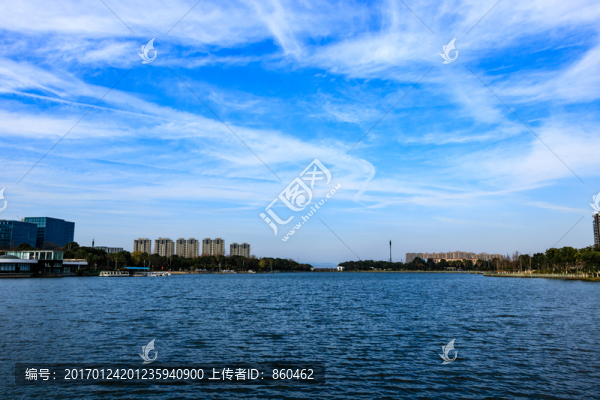 冬季日湖公園,湖泊,寧波日湖