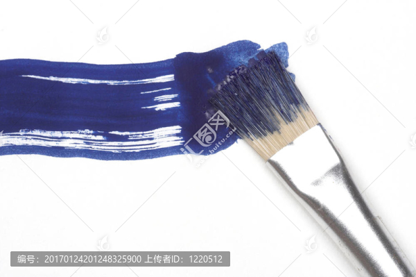藍(lán)色線條和畫(huà)筆
