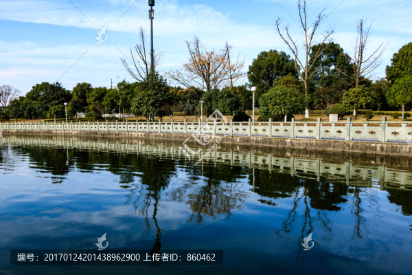 冬季日湖公園,湖泊,寧波日湖