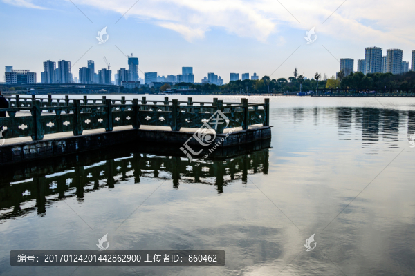 冬季日湖公園,湖泊,寧波日湖