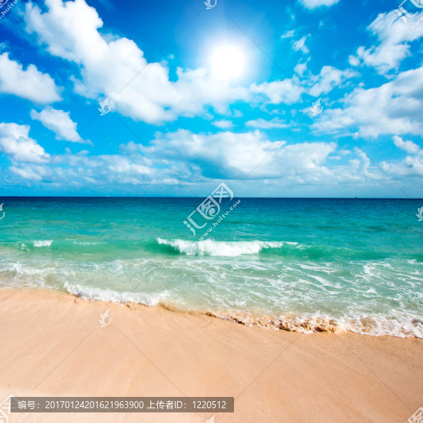 美麗的海灘和大海
