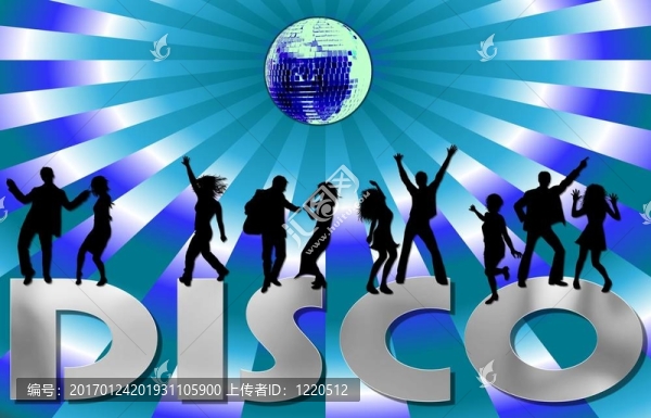 一個豐富多彩的迪斯科海報