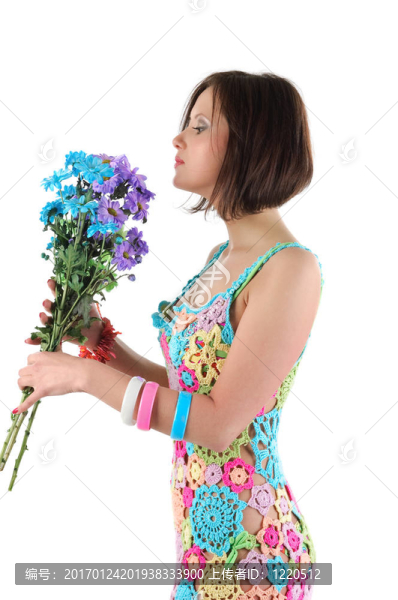 年輕的女孩camomiles