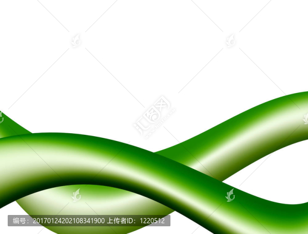 綠色的波浪