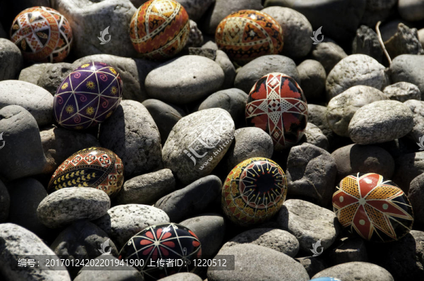 pysanky雞蛋和巖石區(qū)