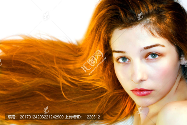 美麗性感的年輕女子長發(fā)