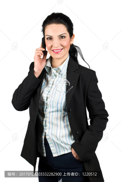 帶手機(jī)的商業(yè)女性