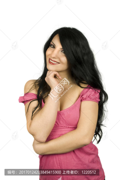 漂亮的黑發(fā)女人