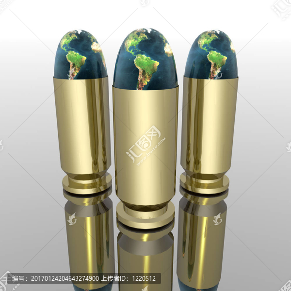 明亮的3D金色子彈