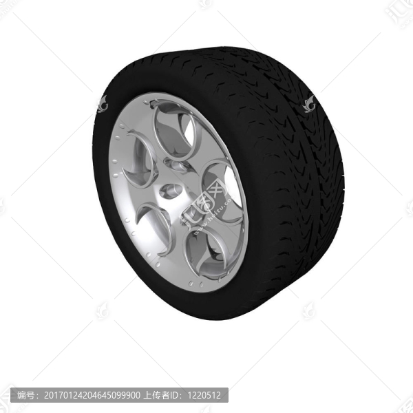 白色的車輪上隔離的輪胎