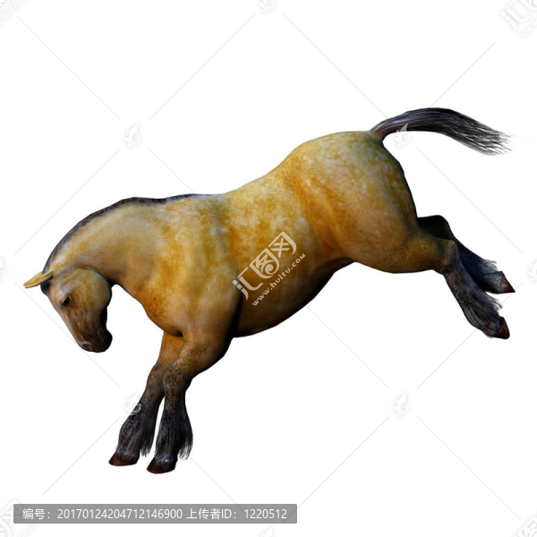 三維立體感斑斕的馬