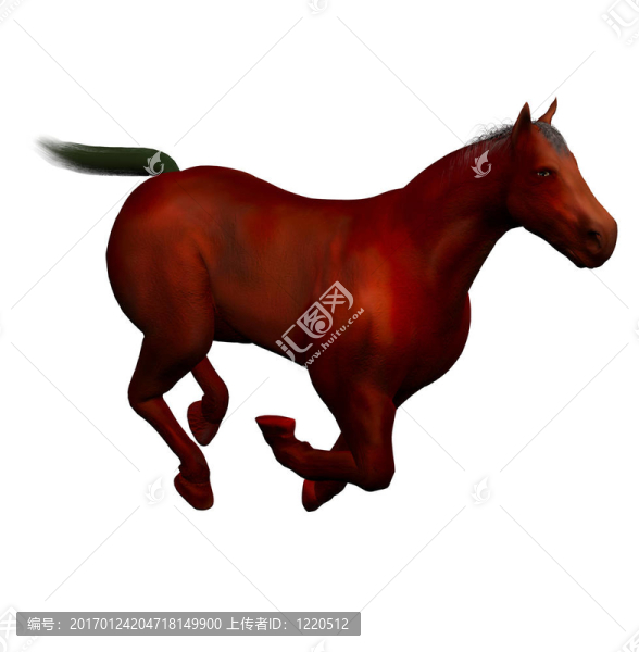 三維立體感斑斕的馬